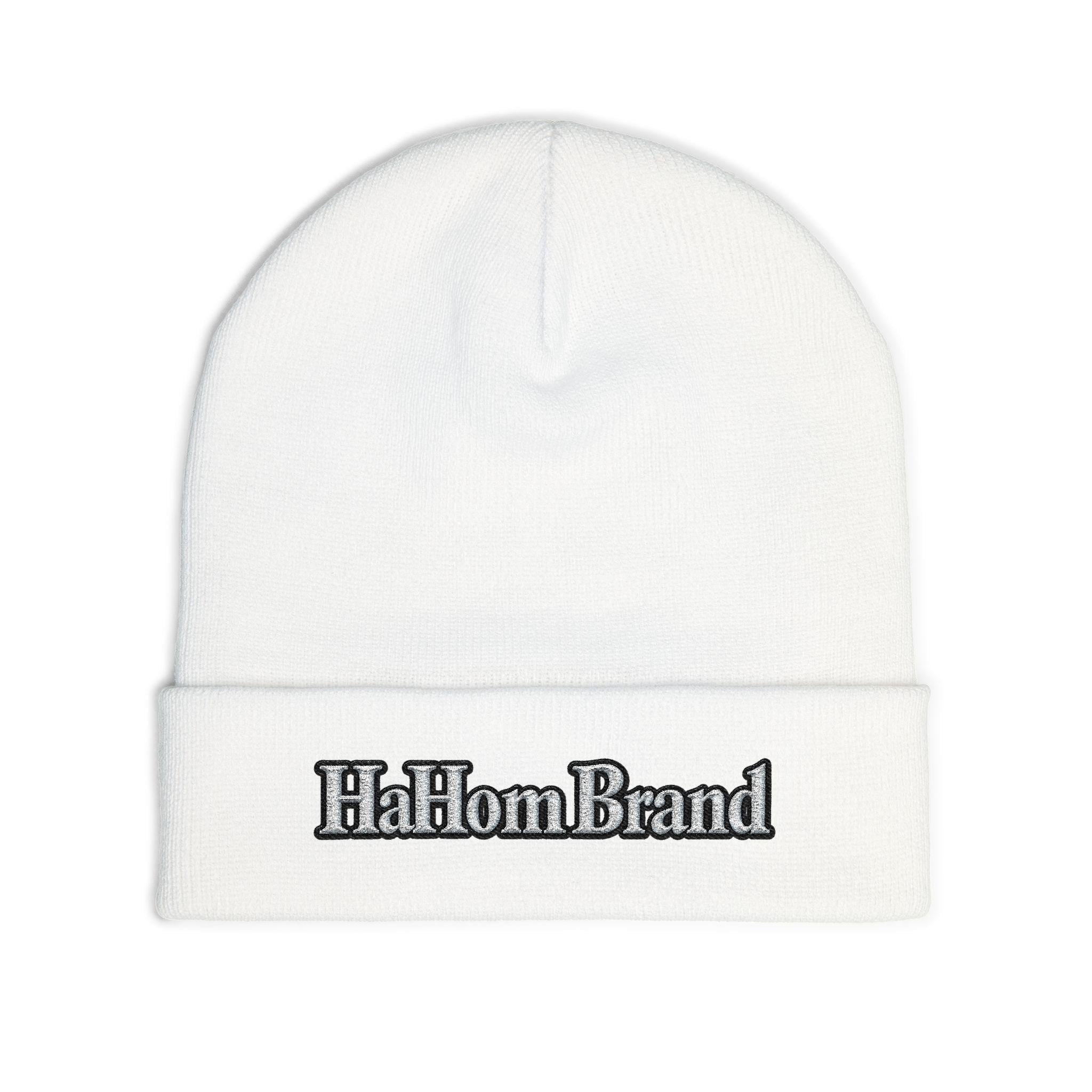 HaHom Brand Embroidered Knit Beanie | Cuffed Winter Hat, view 11