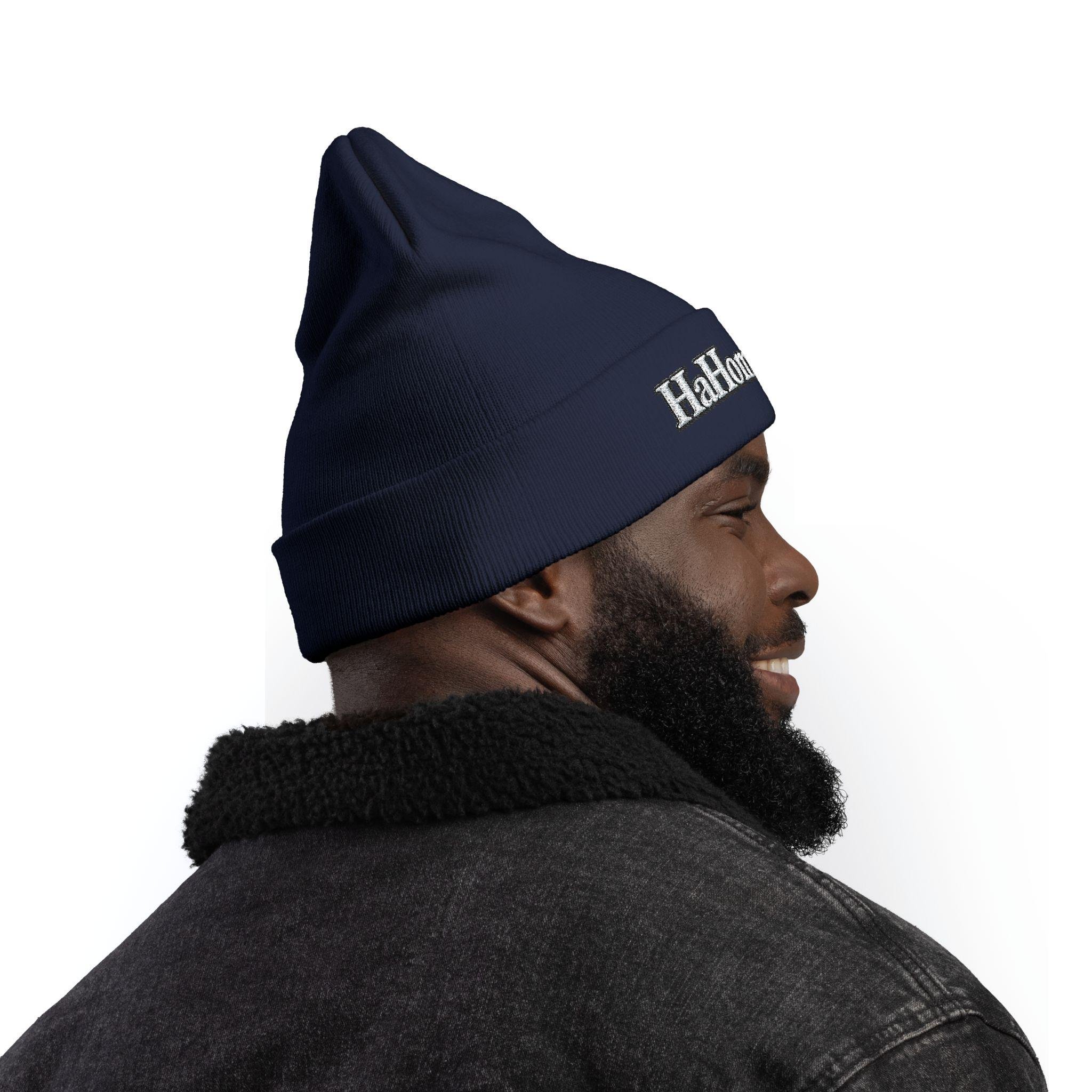 HaHom Brand Embroidered Knit Beanie | Cuffed Winter Hat, view 17