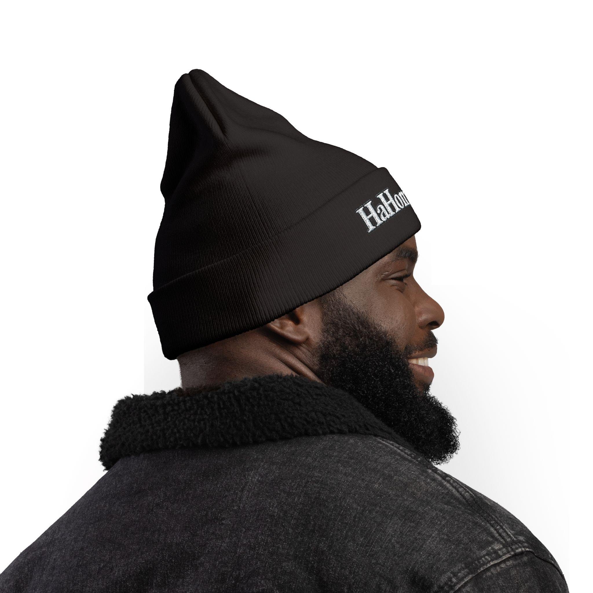 HaHom Brand Embroidered Knit Beanie | Cuffed Winter Hat, view 19