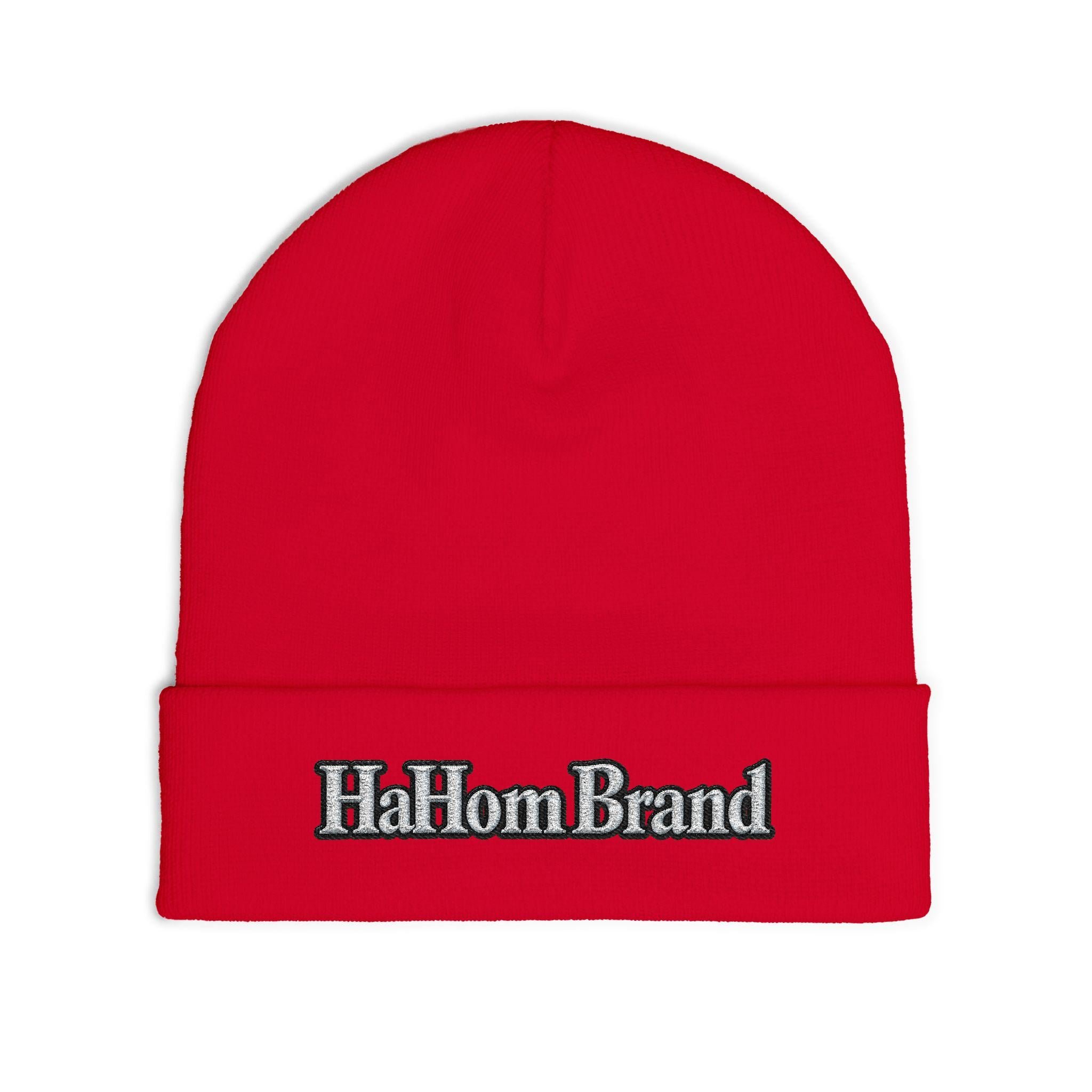 HaHom Brand Embroidered Knit Beanie | Cuffed Winter Hat, view 7