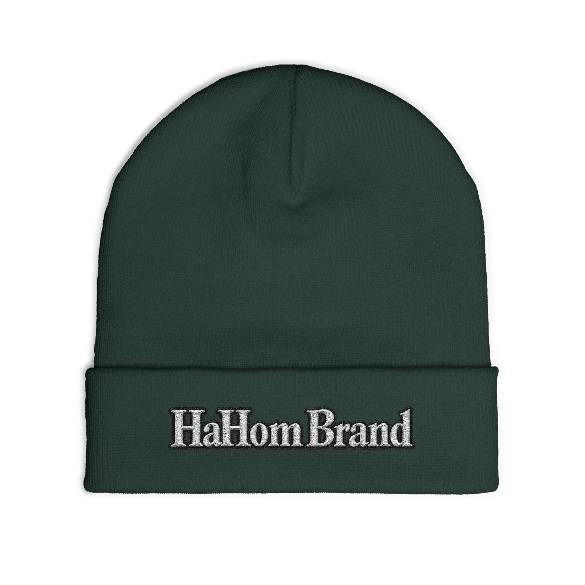 HaHom Brand Embroidered Knit Beanie | Cuffed Winter Hat, view 9