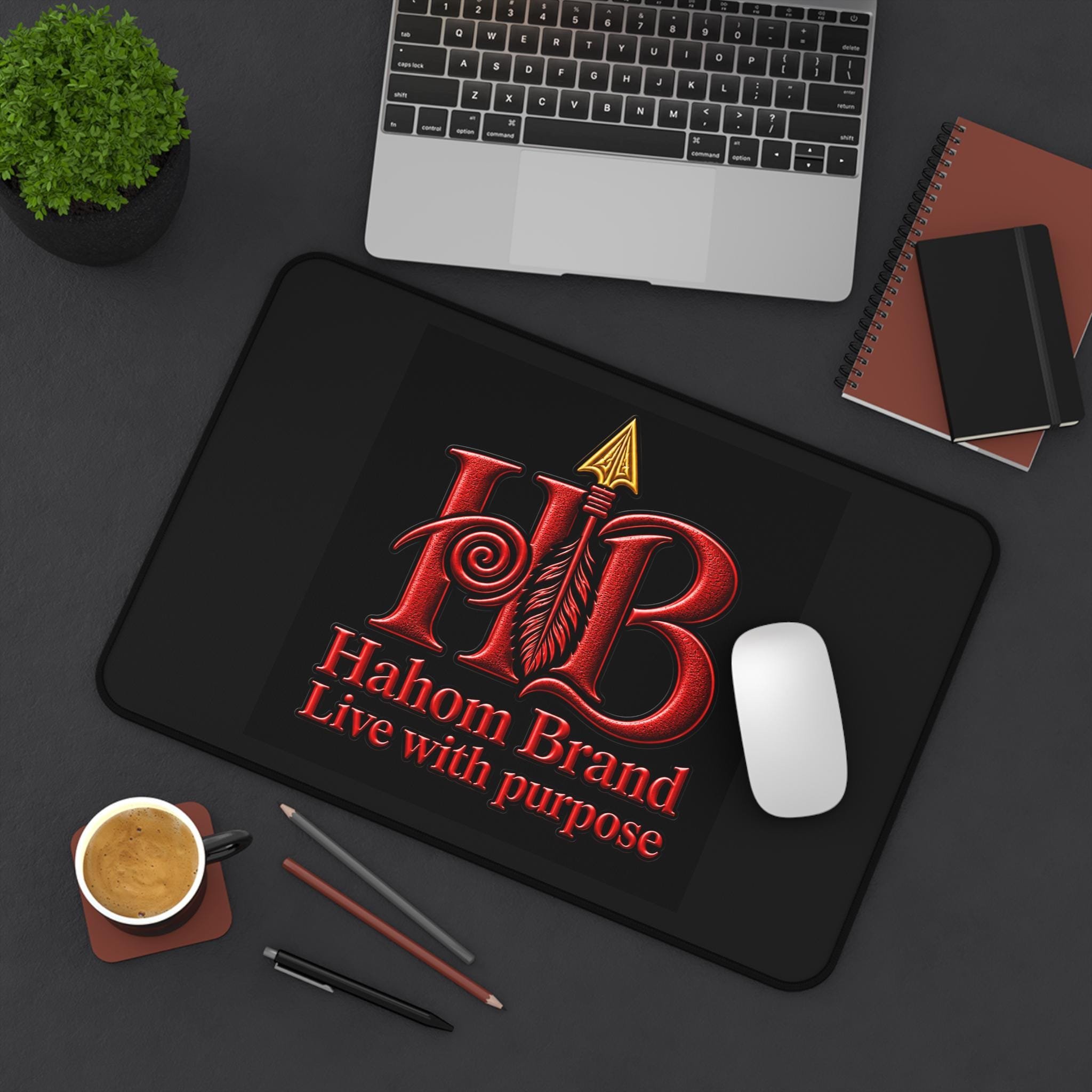 Hahom Brand Live With Purpose Desk Mat | Logo Mouse Pad