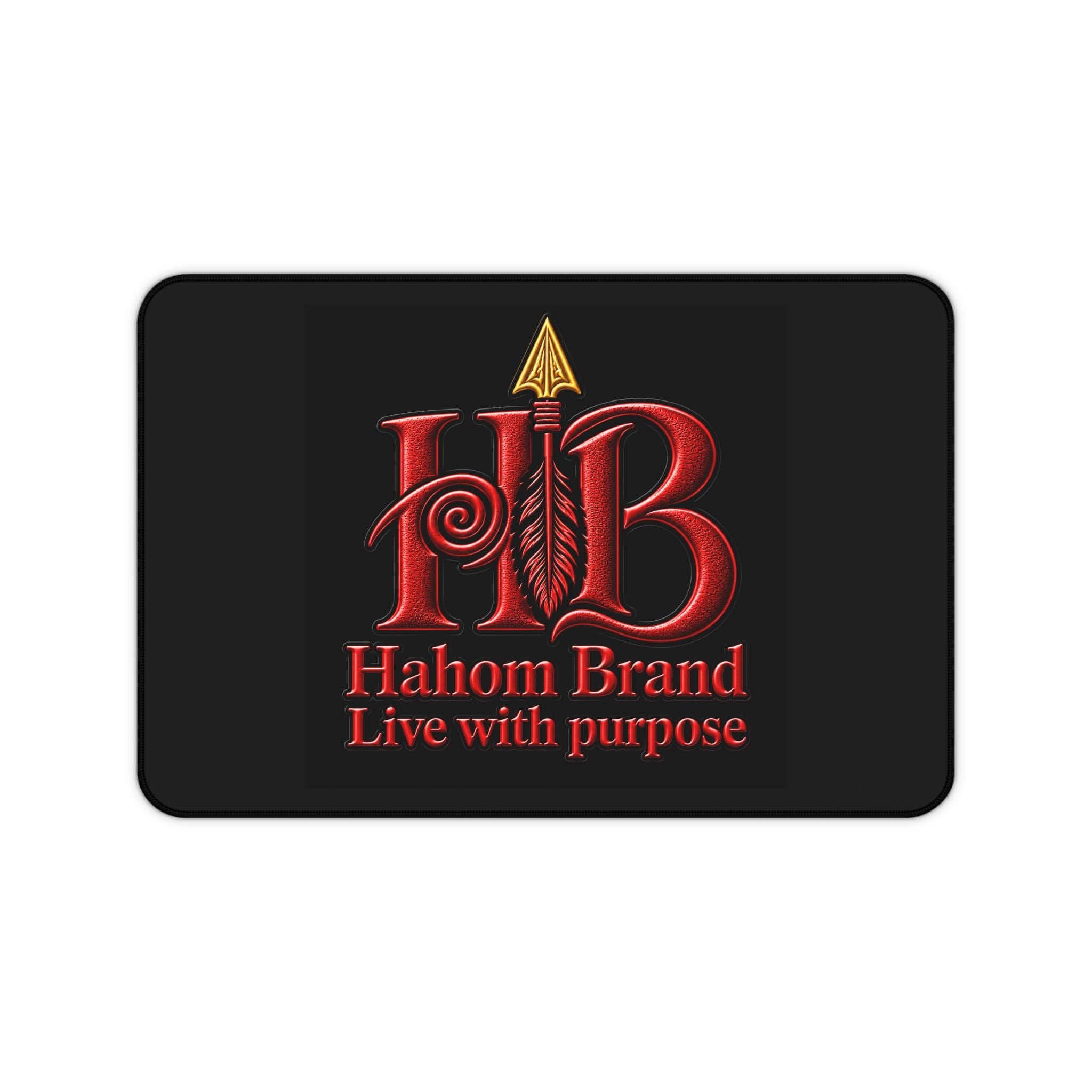 Hahom Brand Live With Purpose Desk Mat | Logo Mouse Pad, view 2