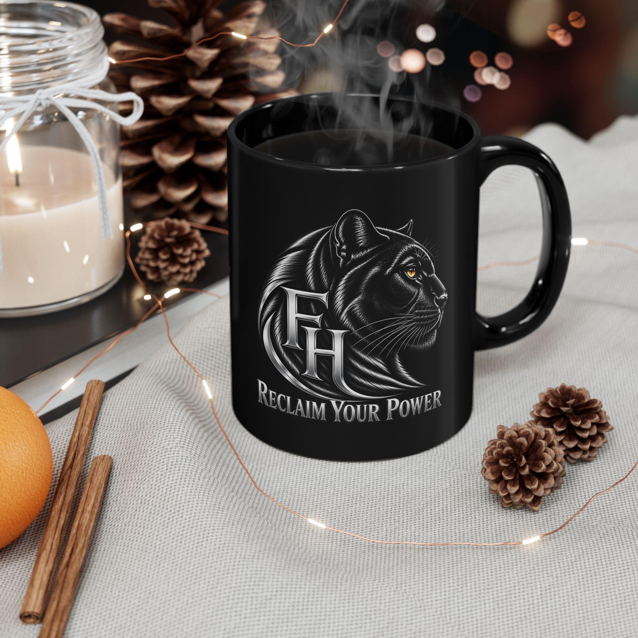 Black Panther Black Ceramic Coffee Cup Reclaim Your Power