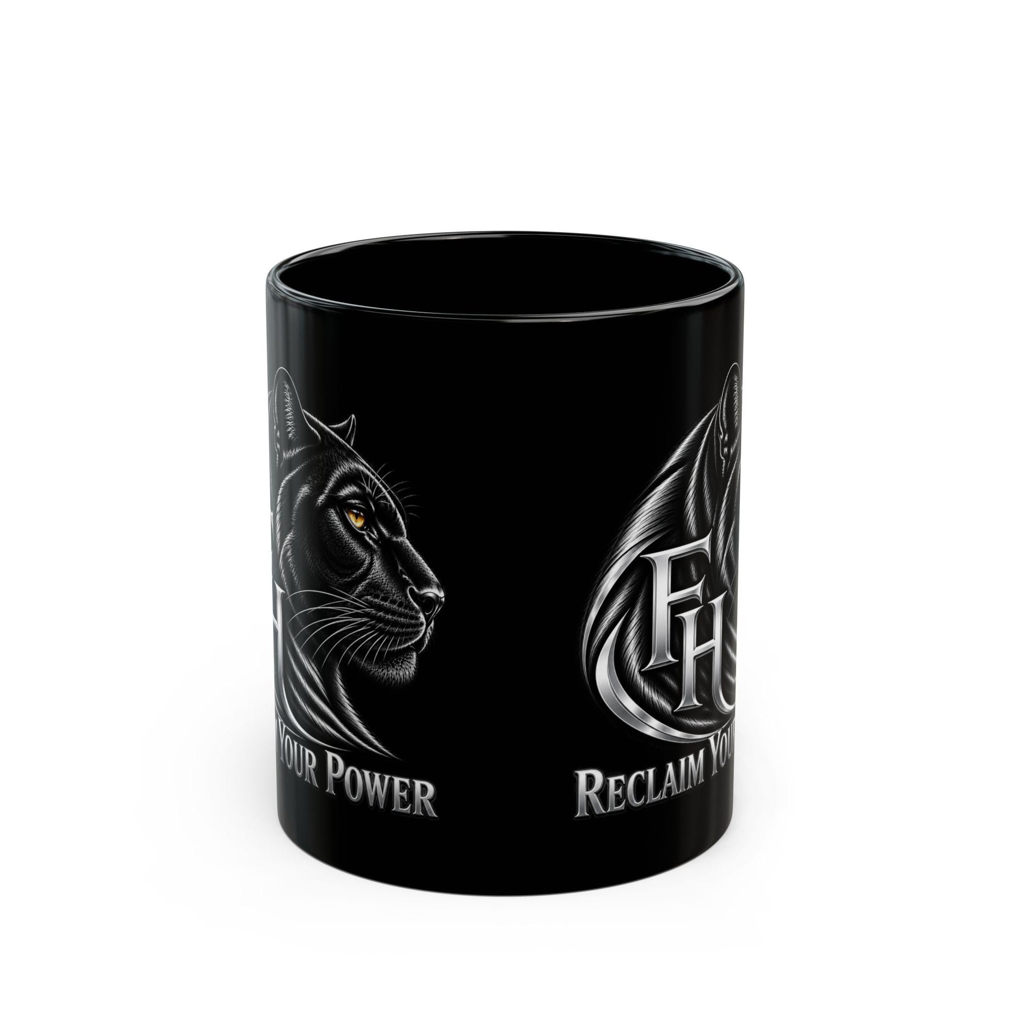 Black Panther Black Ceramic Coffee Cup Reclaim Your Power, view 2