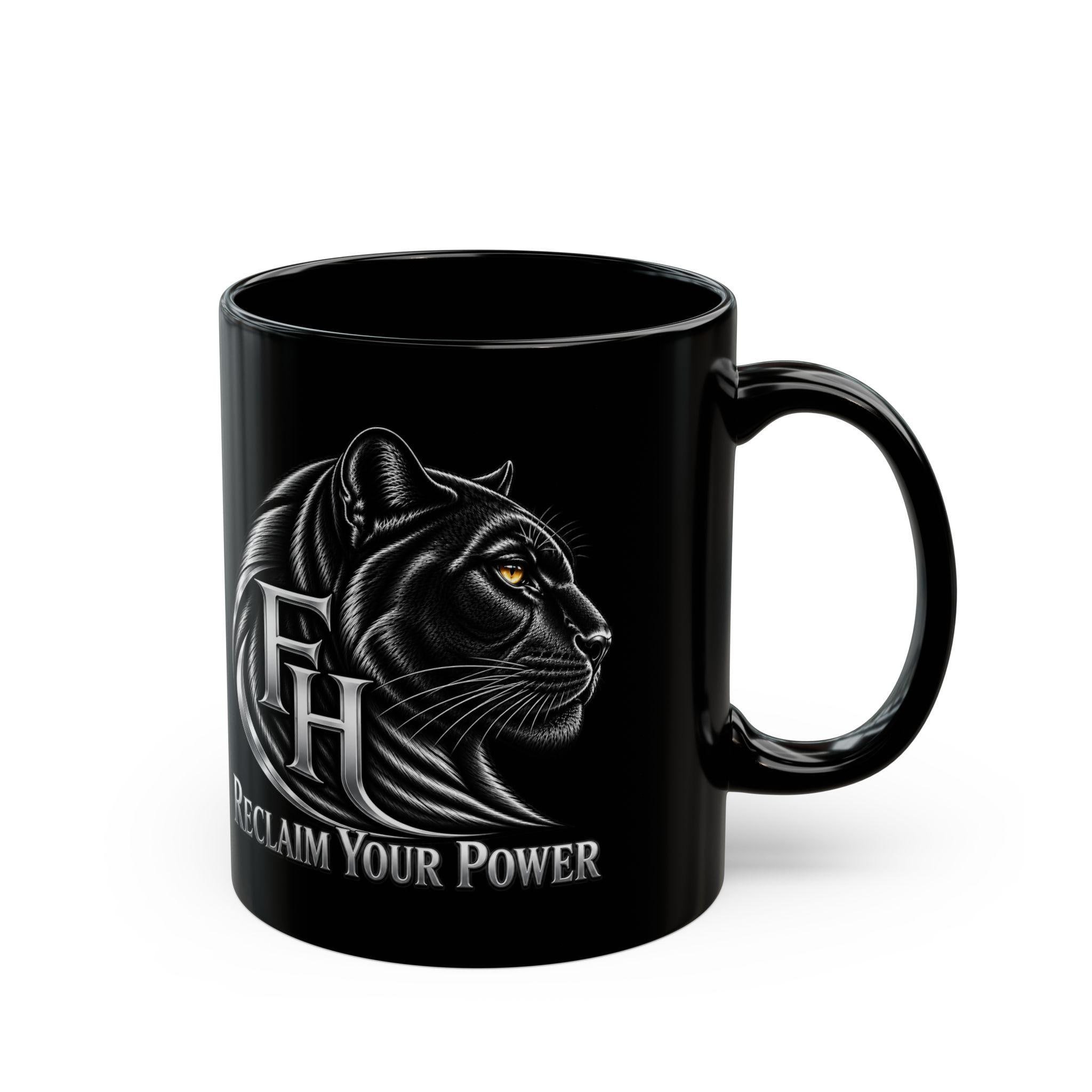 Black Panther Black Ceramic Coffee Cup Reclaim Your Power, view 3
