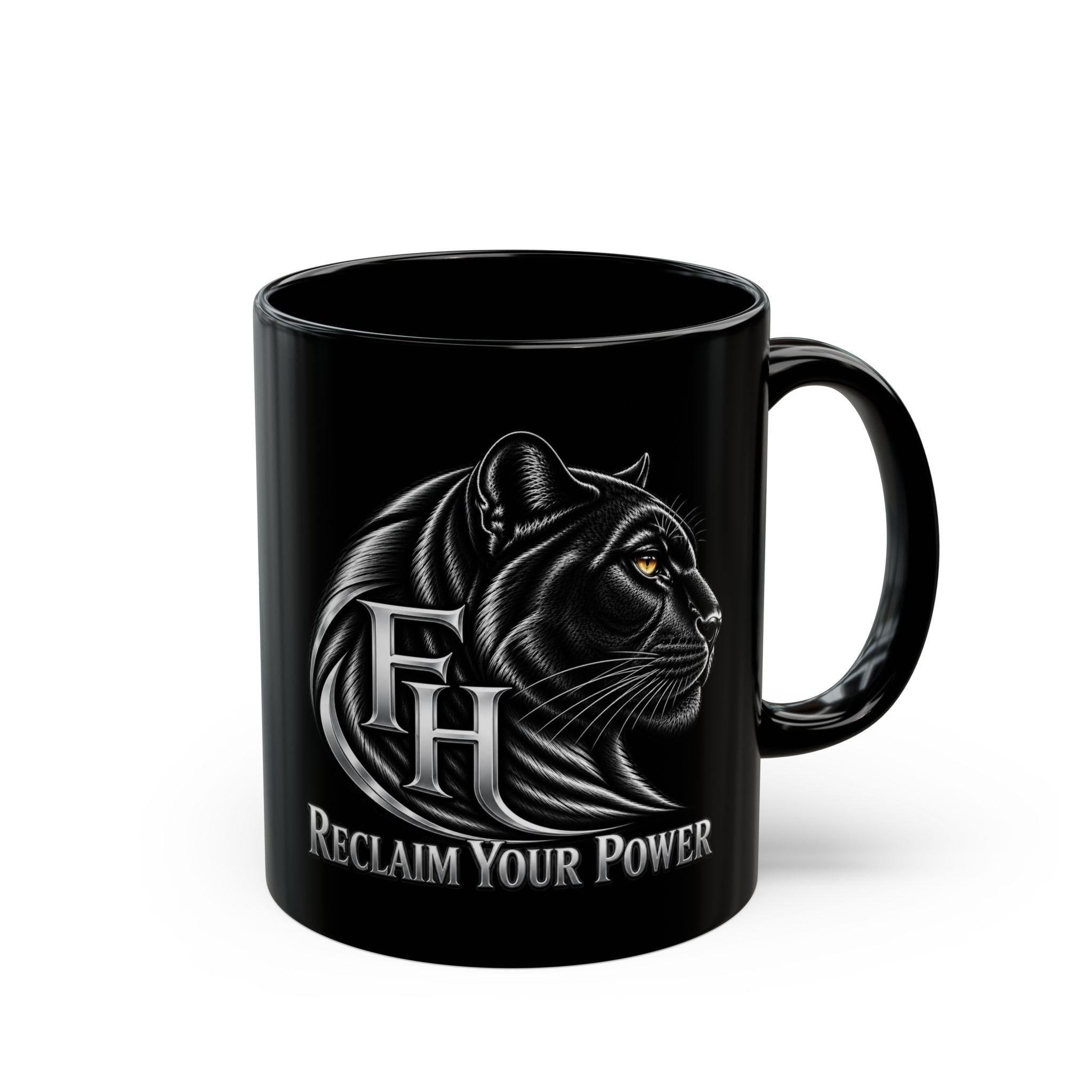Black Panther Black Ceramic Coffee Cup Reclaim Your Power, view 6