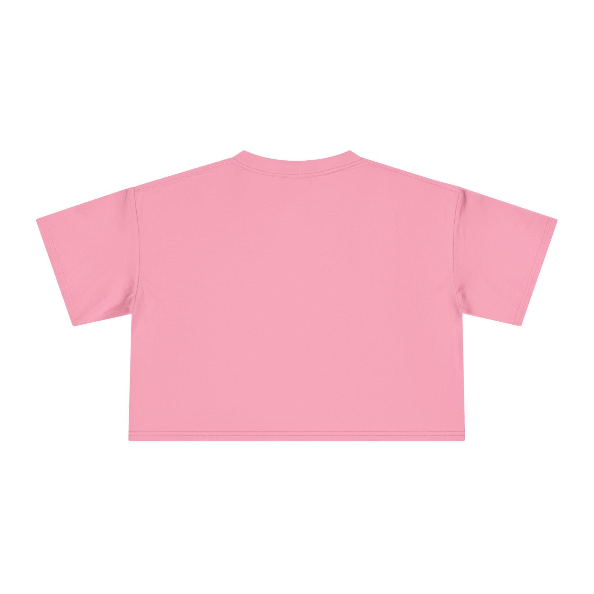 Black Paw Emblem Women's Crop Tee | Leather Effect Paw Graphic, view 6