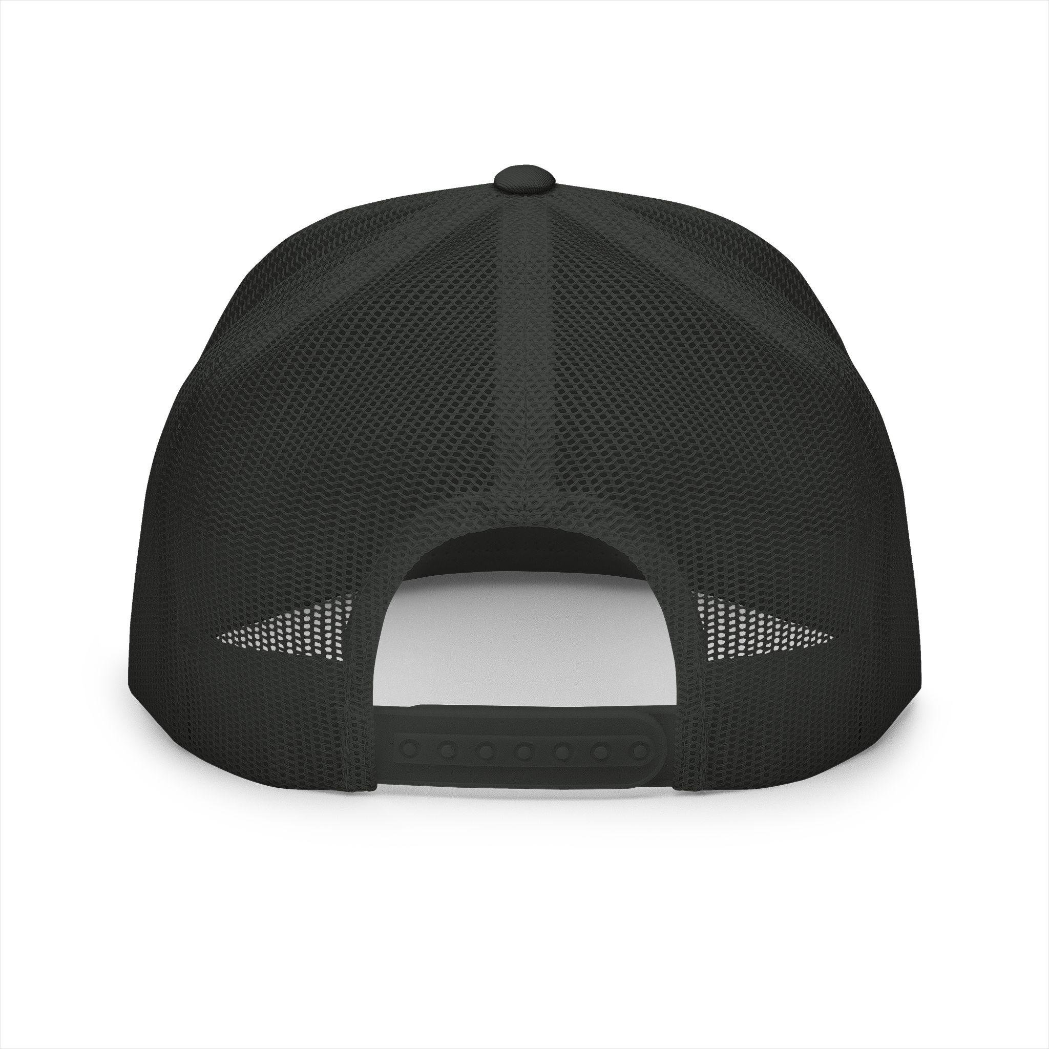 HB Halom Brand Logo Trucker Cap | Embroidered Leather Metallic Emblem, view 11