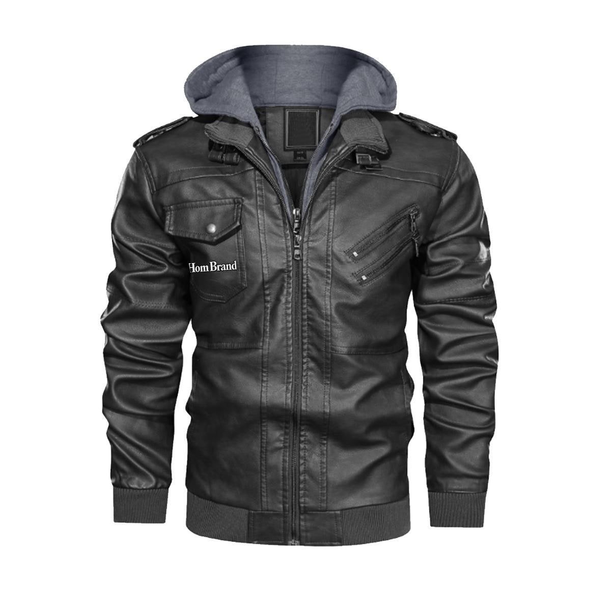 Men's Zip Leather Jacket |DTF, view 5