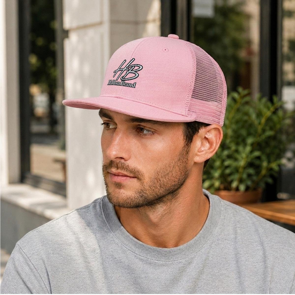 Embroidery Flat-Brim Mesh Cap, view 10