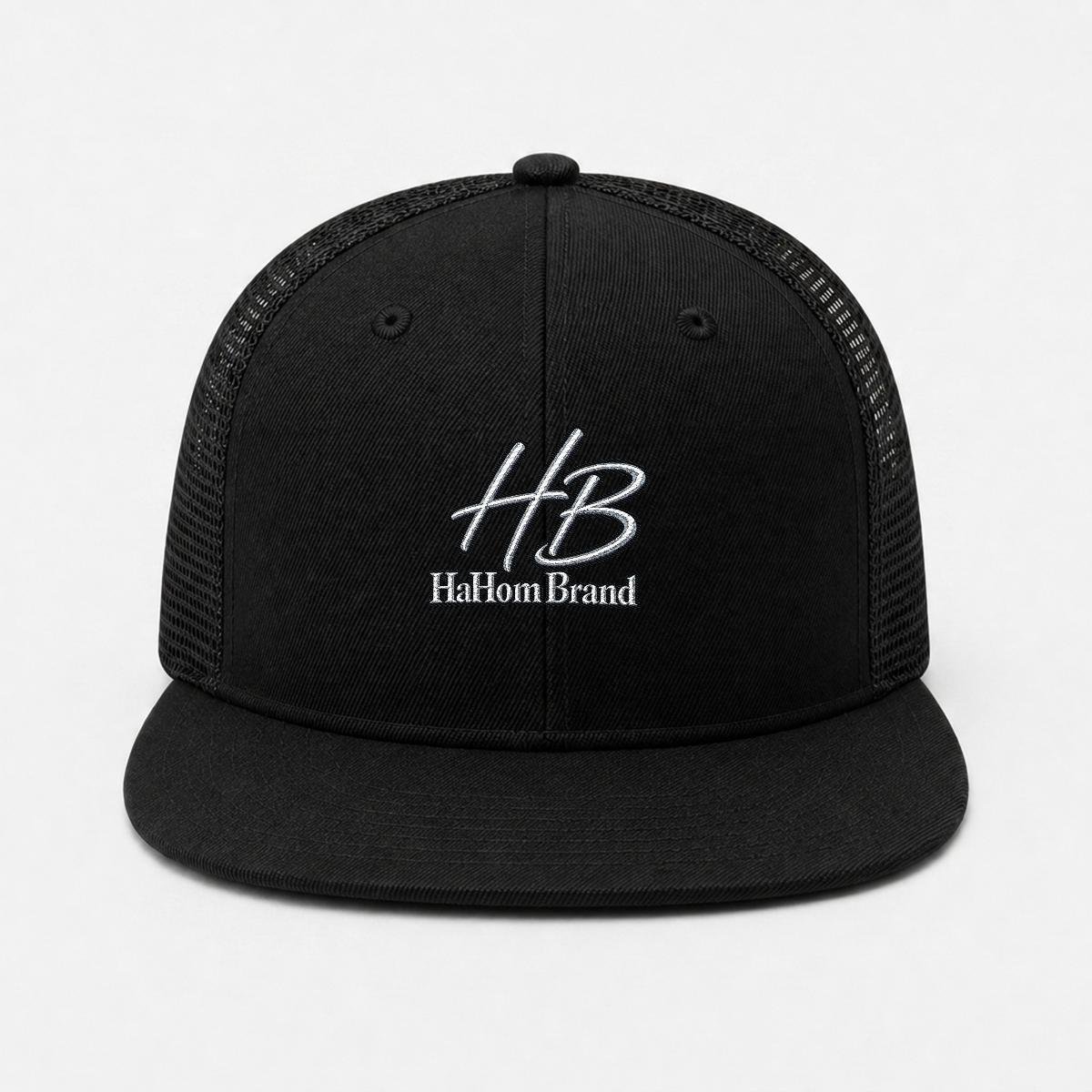 Embroidery Flat-Brim Mesh Cap, view 3