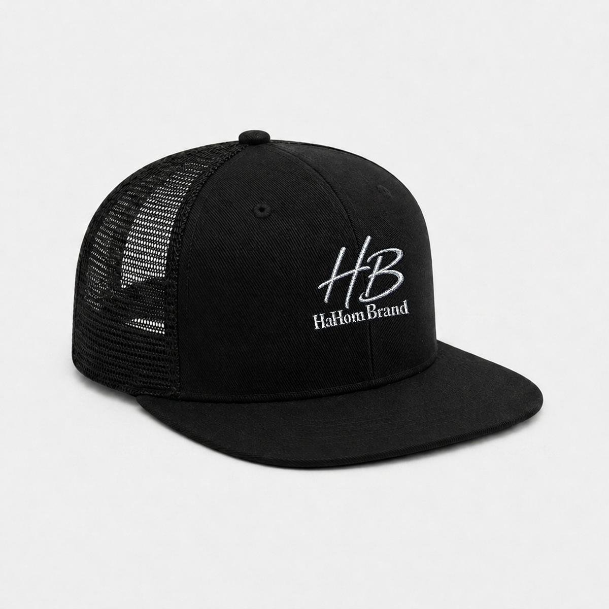 Embroidery Flat-Brim Mesh Cap, view 4