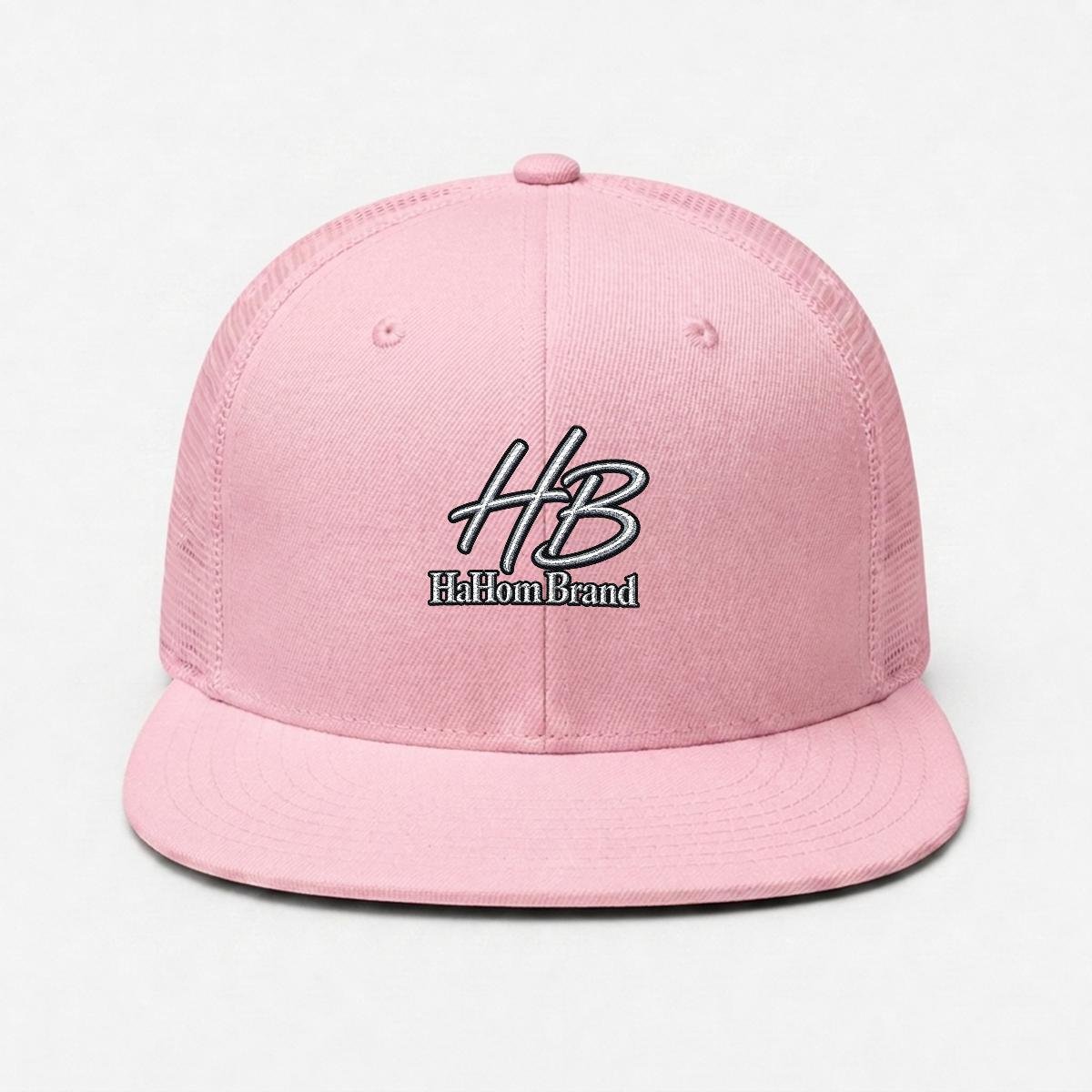 Embroidery Flat-Brim Mesh Cap, view 9