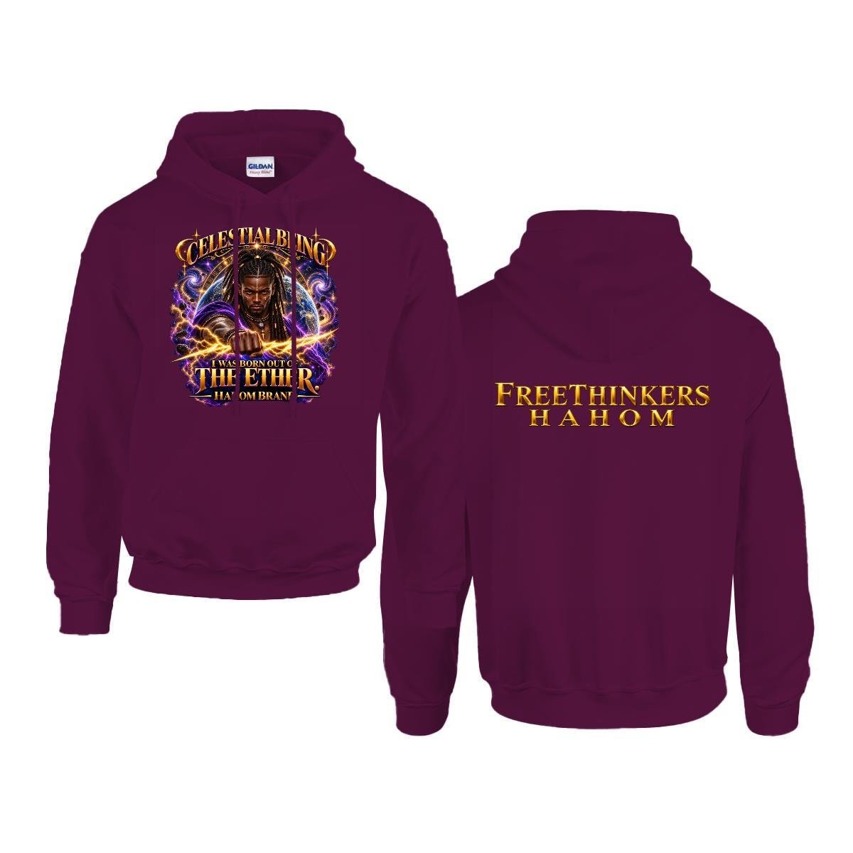 Men's Hoodie Printed in USA |Gildan 18500 Double DTF, view 5
