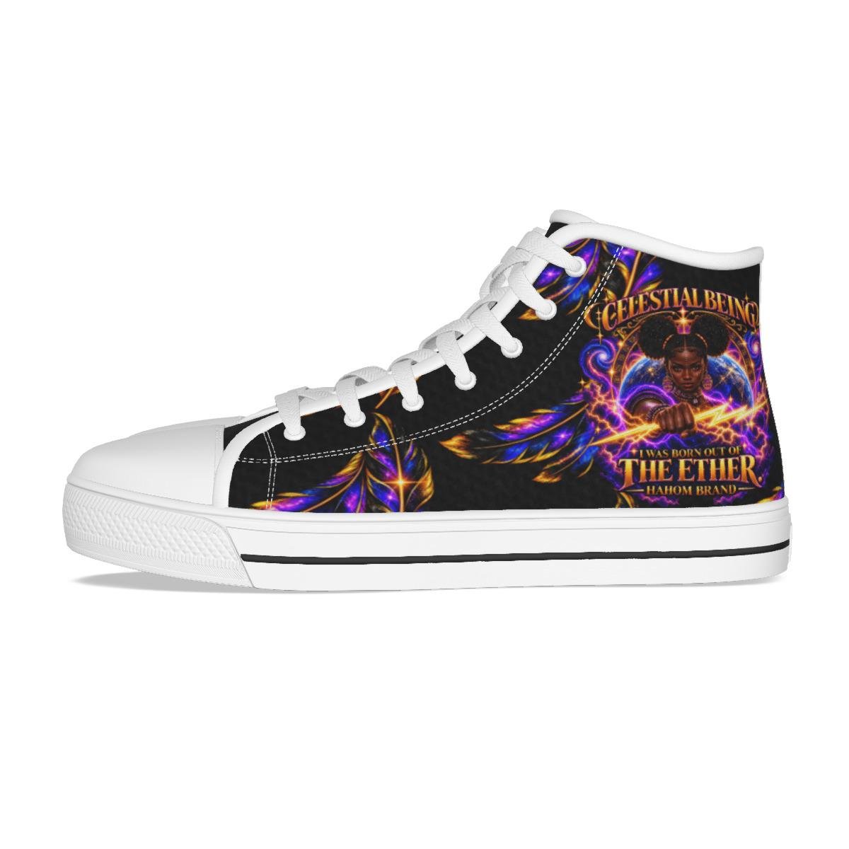 Celestial Melanated Being Women's Canvas Shoes, view 5