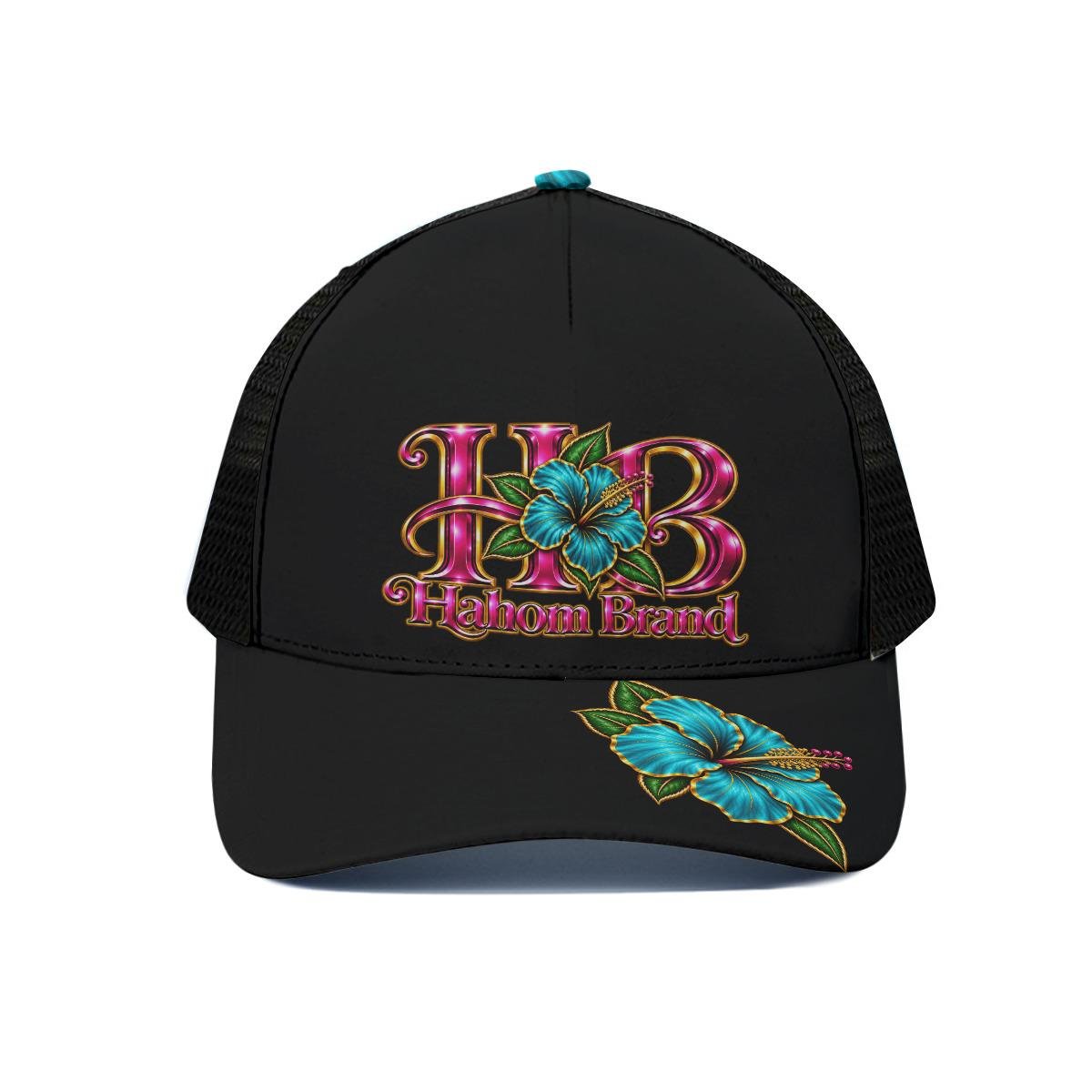 Unisex Trucker Hat With Black Half-mesh, view 3