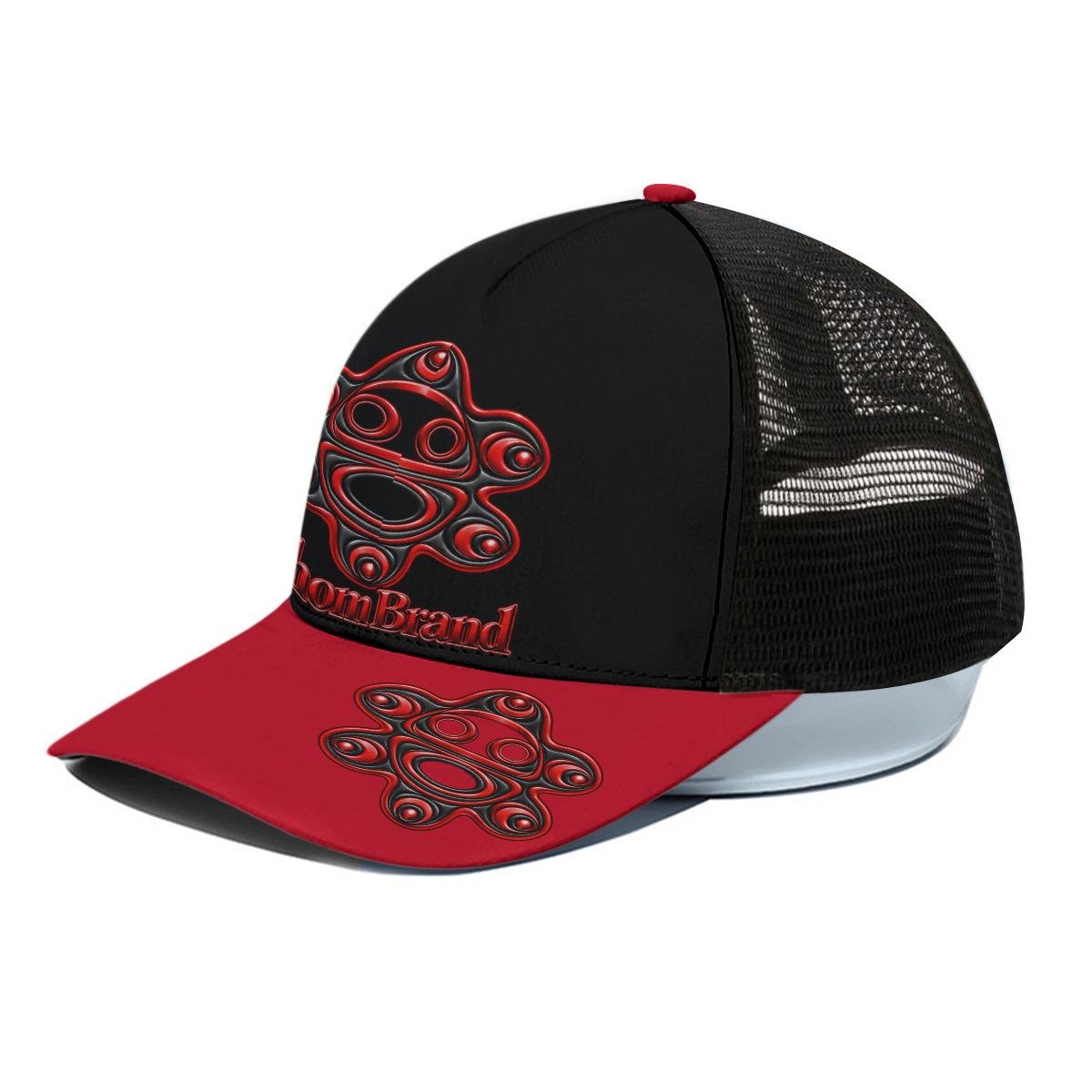 Hahom Brand Unisex Trucker Hat With Black Half-mesh