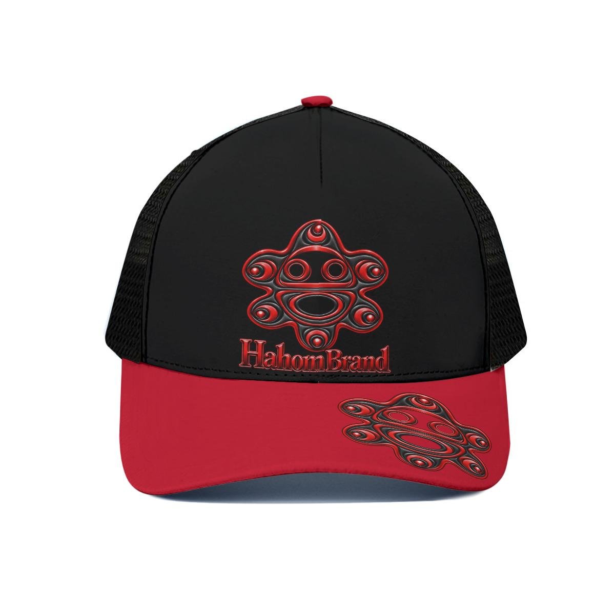 Hahom Brand Unisex Trucker Hat With Black Half-mesh, view 2