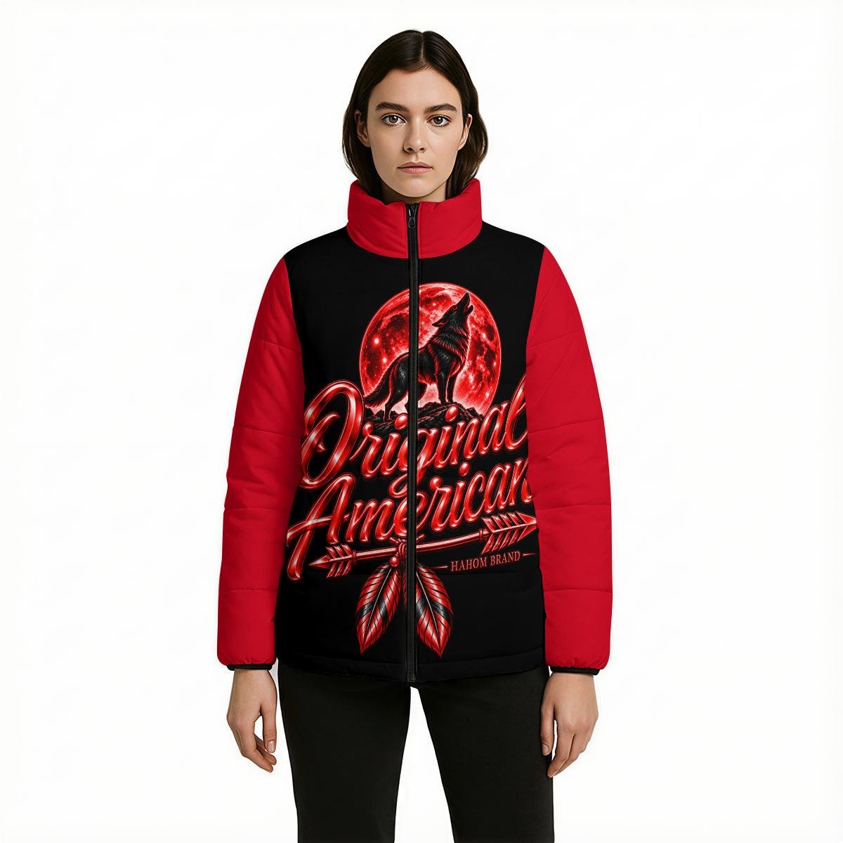 All Over Print Warm Quilted Polyester Jacket