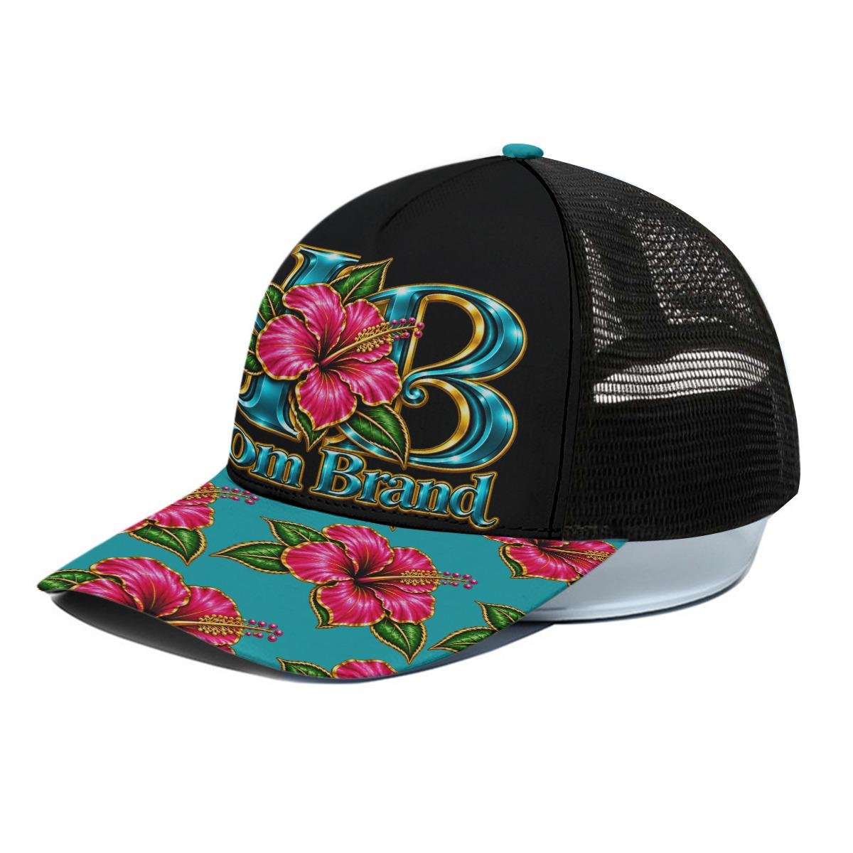Unisex Trucker Hat With Black Half-mesh