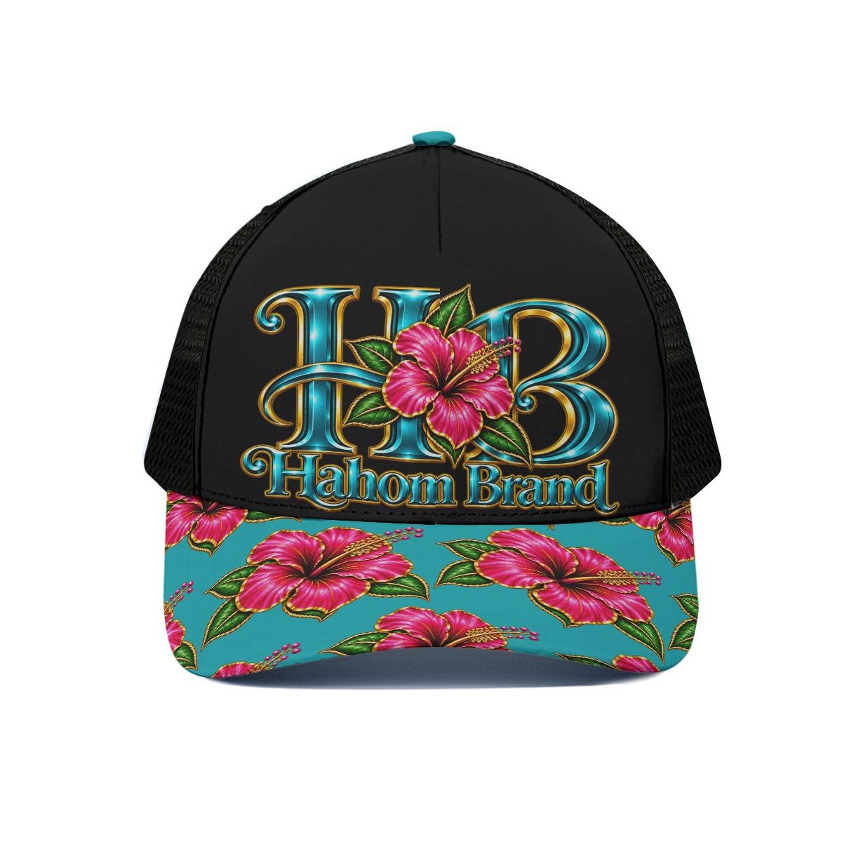 Unisex Trucker Hat With Black Half-mesh, view 2