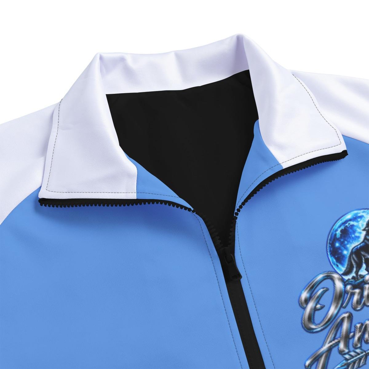 All-Over Print Unisex Stand Collar Black Lining Jacket, view 3