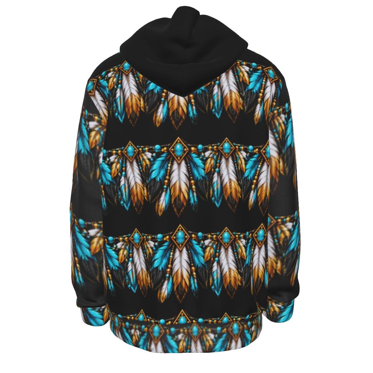 All-Over Print Men's Thicken Pullover Hoodie, view 2