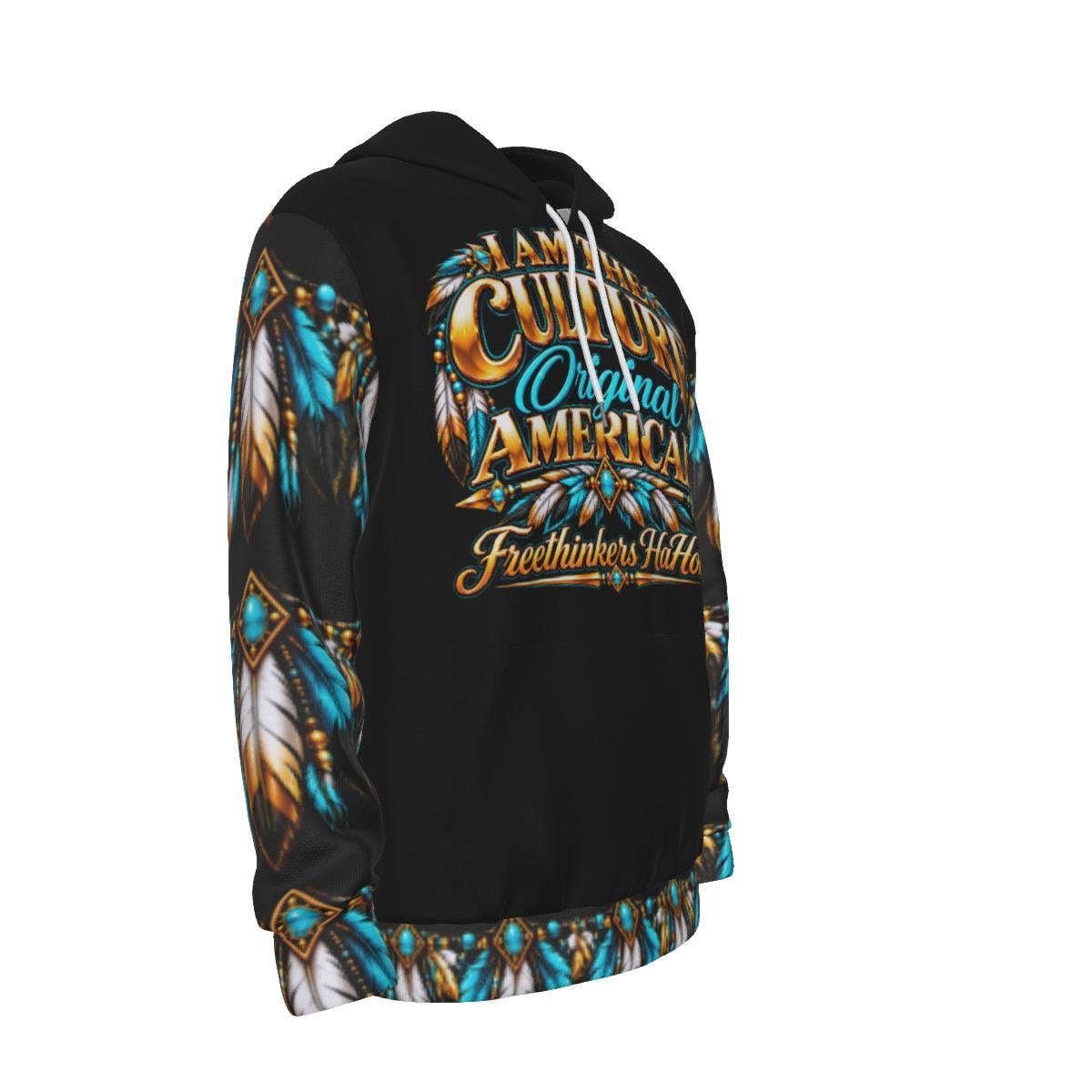 All-Over Print Men's Thicken Pullover Hoodie, view 4