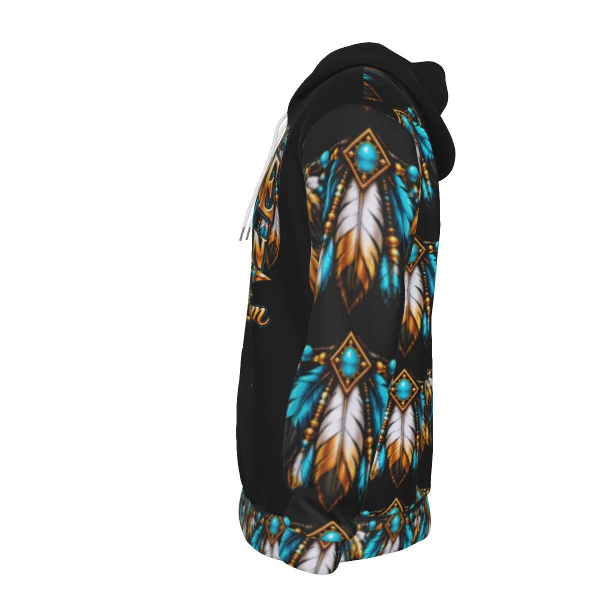 All-Over Print Men's Thicken Pullover Hoodie, view 5