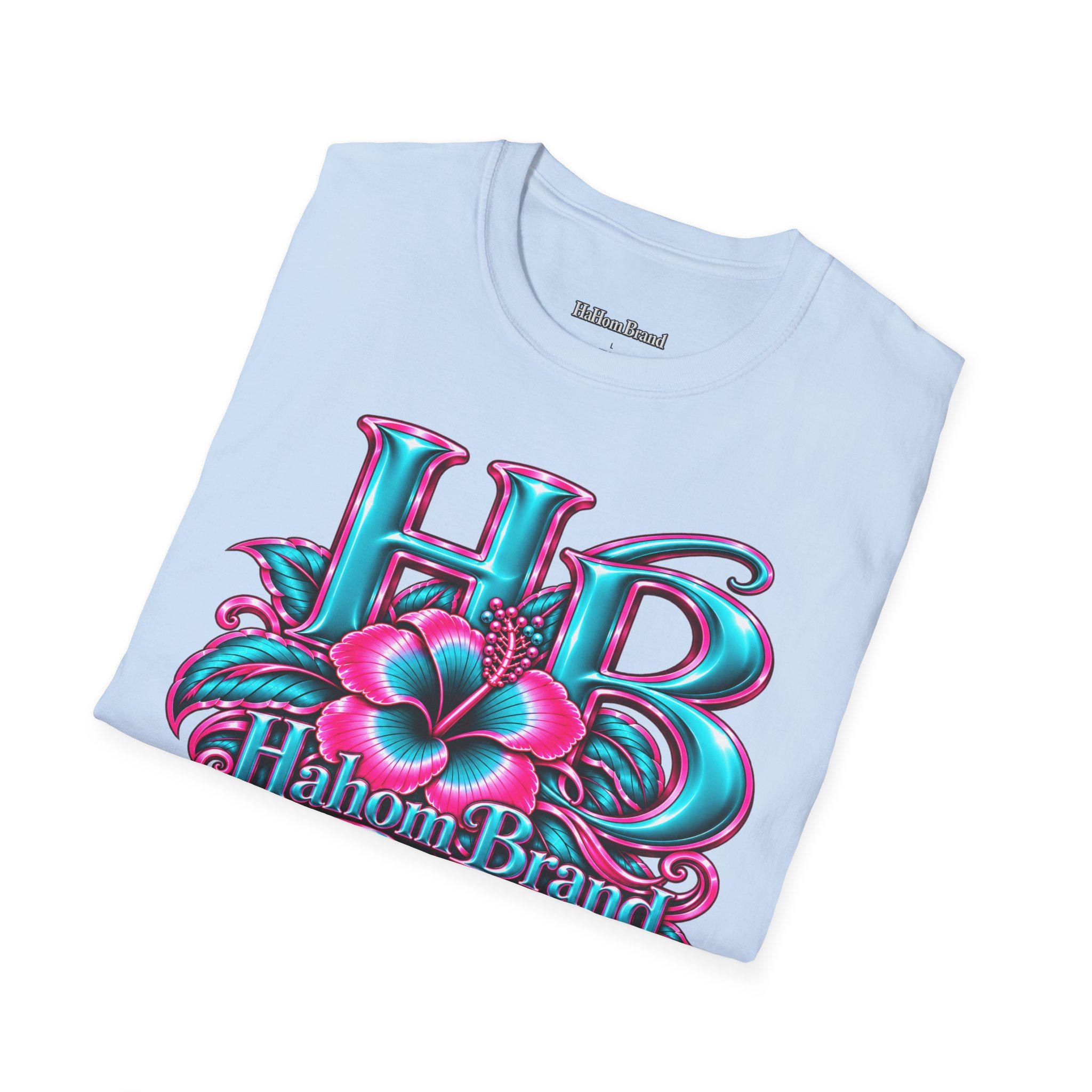 HB Floral Logo T-Shirt | Tropical Pink Teal Graphic, view 10
