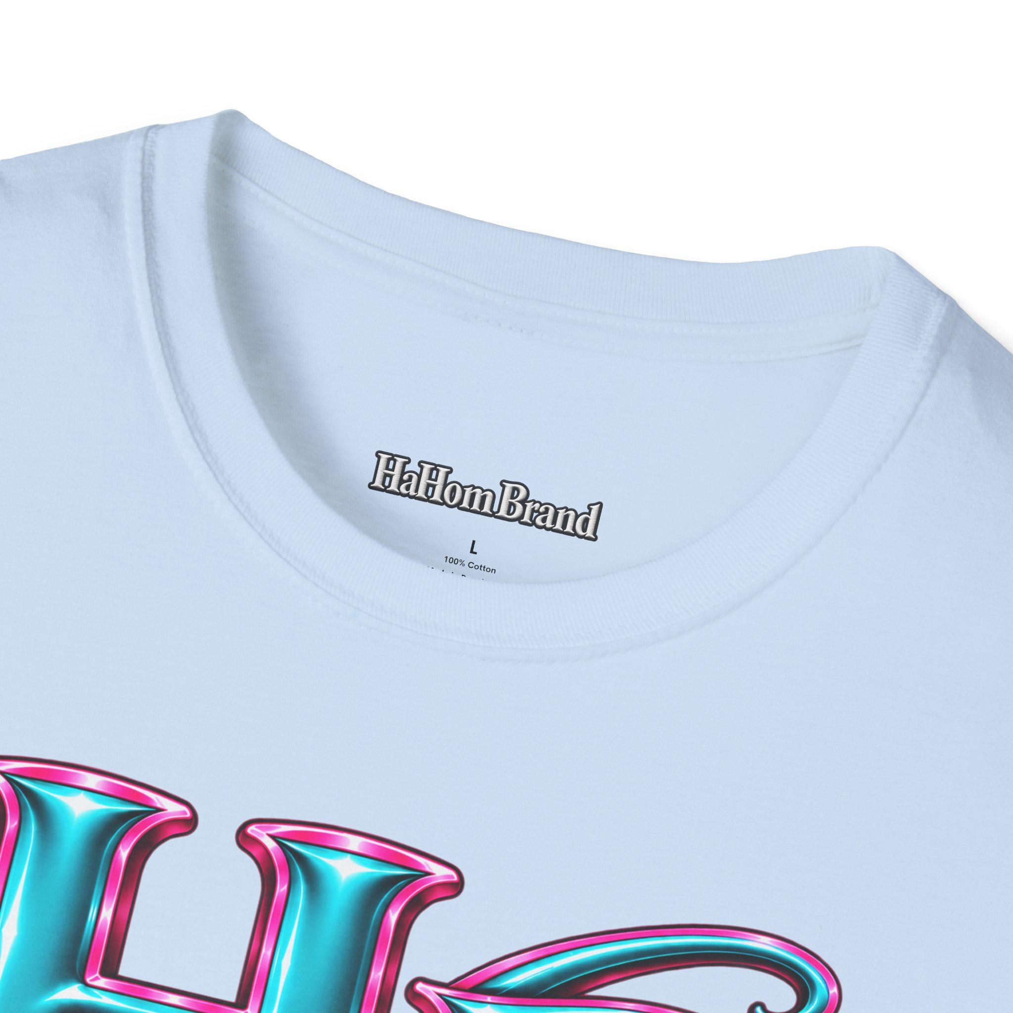 HB Floral Logo T-Shirt | Tropical Pink Teal Graphic, view 7