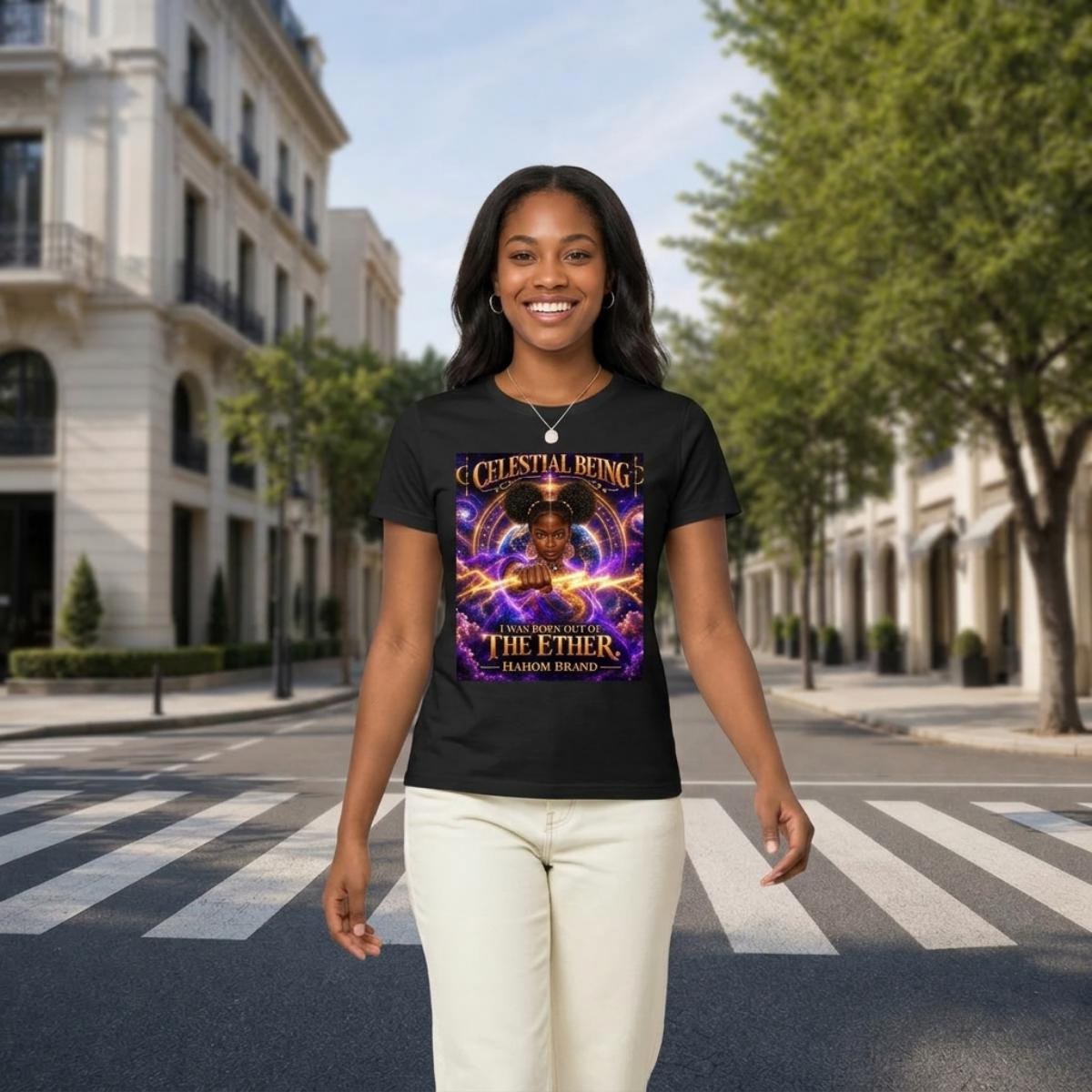 Women's T-Shirt Printed in USA|Comfort Colors C1717 Double DTG, view 3