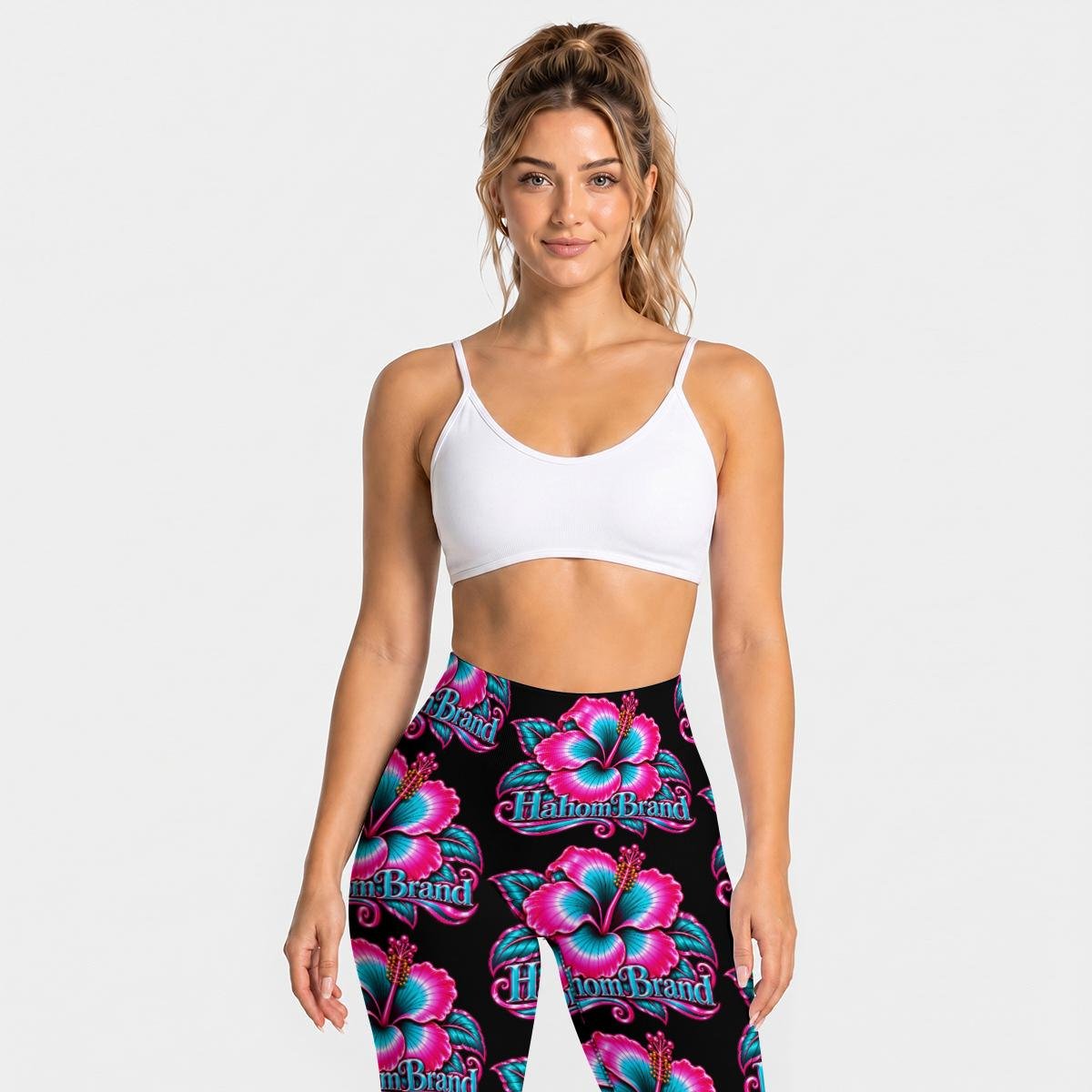 All-Over Print Women's Seamless High Waisted Butt-Lifting Leggings, view 5