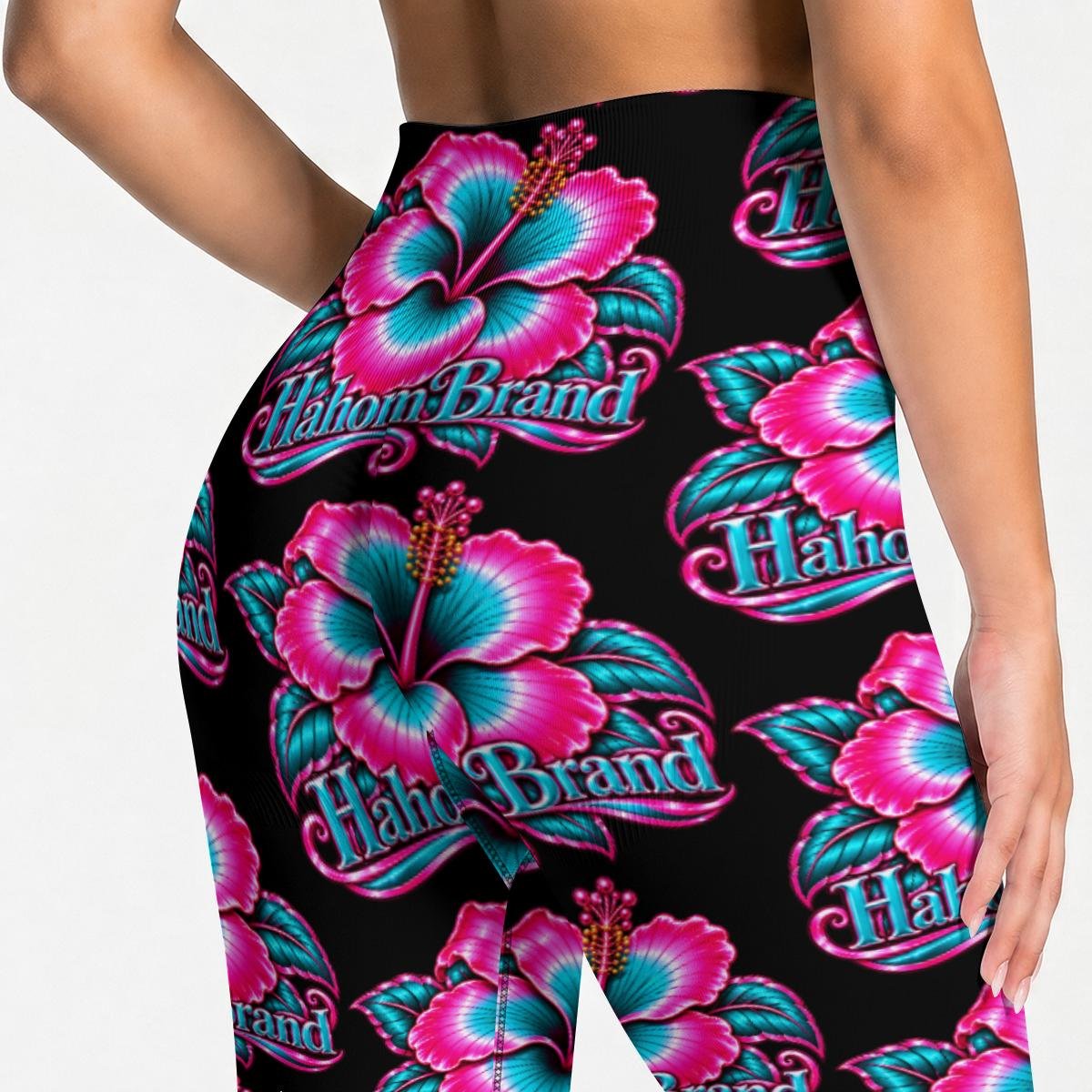 All-Over Print Women's Seamless High Waisted Butt-Lifting Leggings, view 8