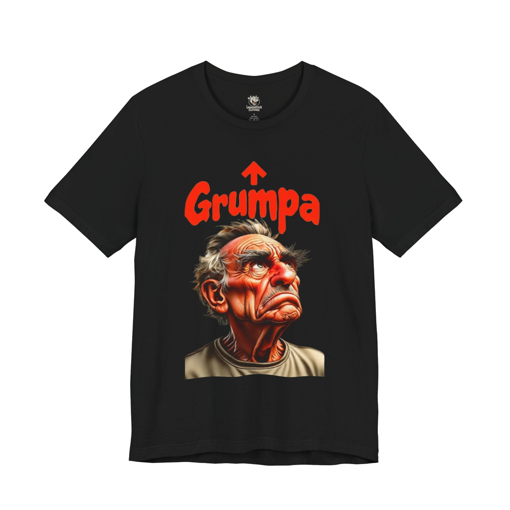 Grumpy Grandpa T-Shirt — 'Grumpa' Funny Old Man Portrait Tee