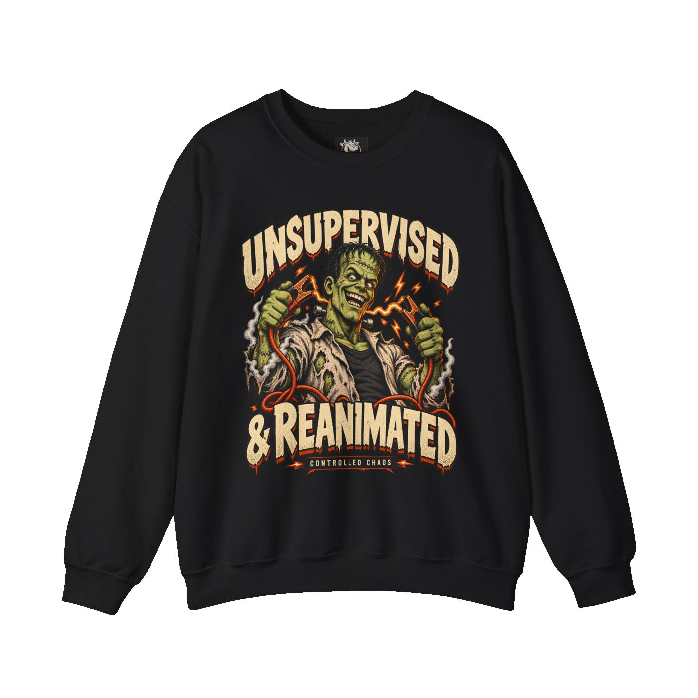Unsupervised & Reanimated — Controlled Chaos Halloween — Crewneck Sweatshirt