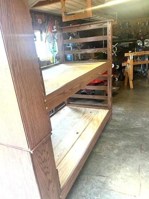 Custom Twin Bunk Bed with Built-In Shelves, detail 2