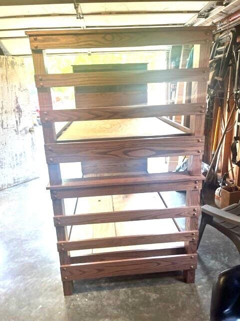 Custom Twin Bunk Bed with Built-In Shelves, detail 3