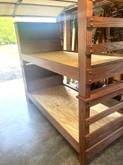 Custom Twin Bunk Bed with Built-In Shelves, detail 6