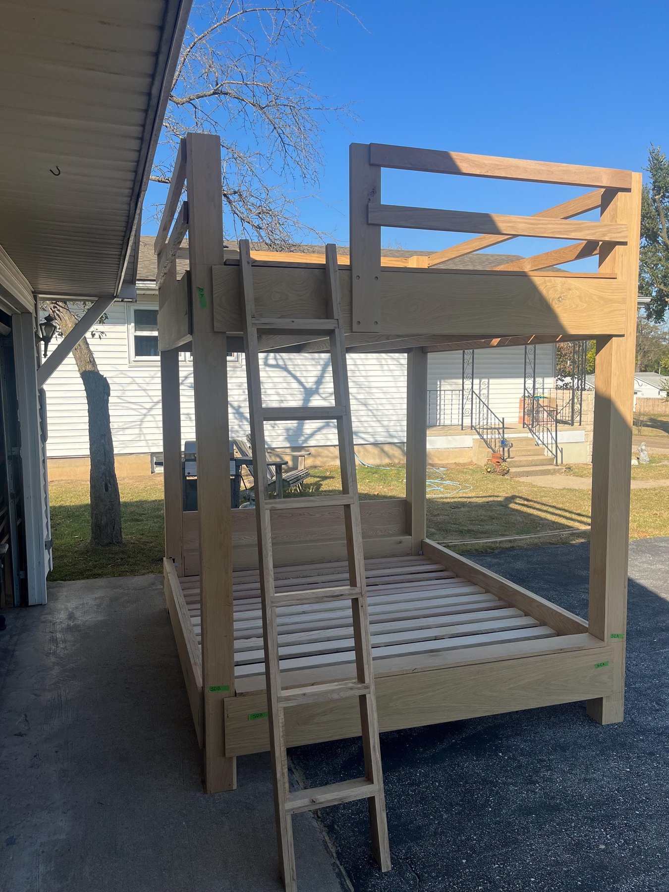 Solid Wood King Size Bunk Bed