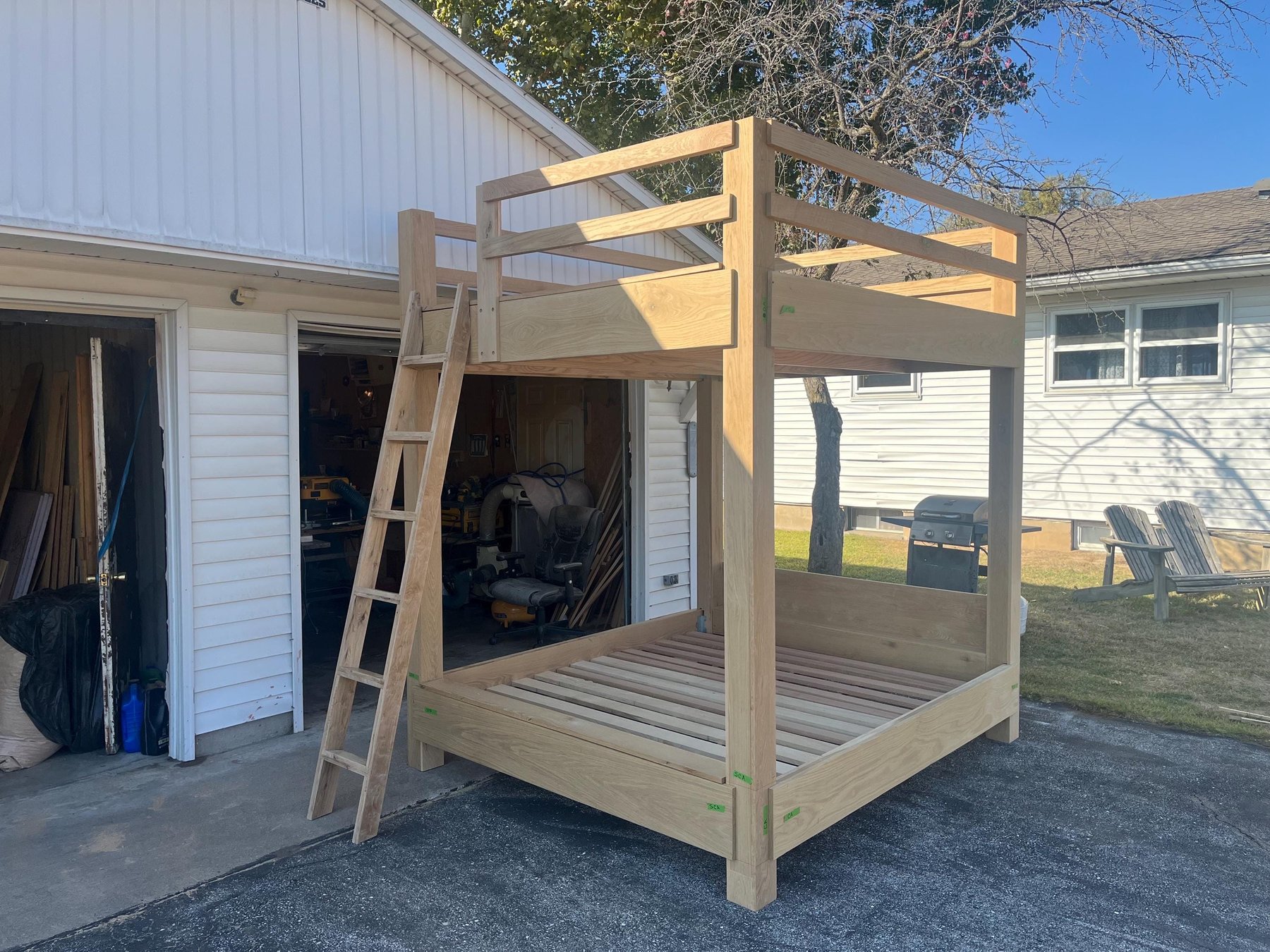 Solid Wood King Size Bunk Bed, detail 6