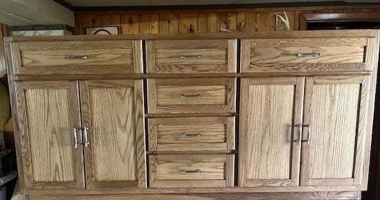 Custom White Oak Bathroom Vanity, detail 2
