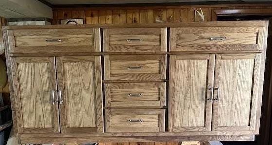 Custom White Oak Bathroom Vanity, detail 3