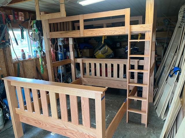 Custom XL Twin Over Queen Bunk Bed