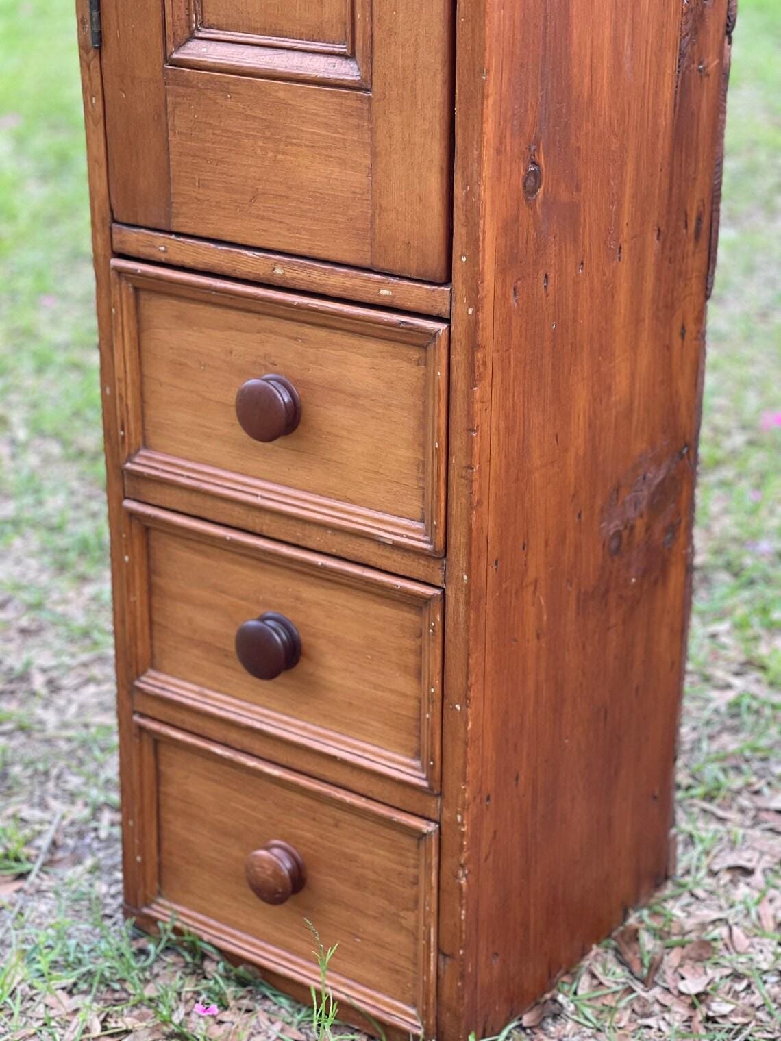 Custom Chimney Cabinet with Drawers, detail 7