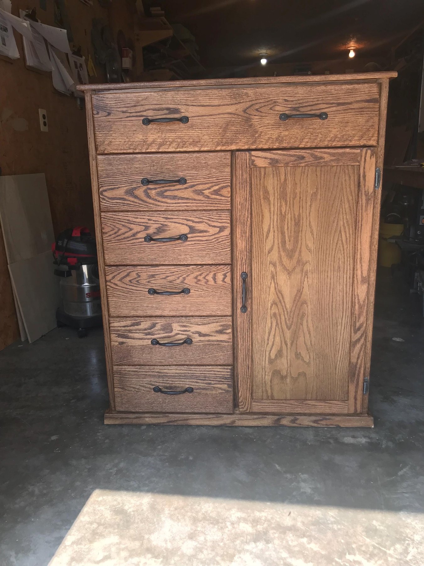 Custom Solid Oak Armoire, detail 4