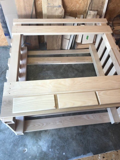 Custom Toddler Bunk Bed with Storage Drawers, detail 2