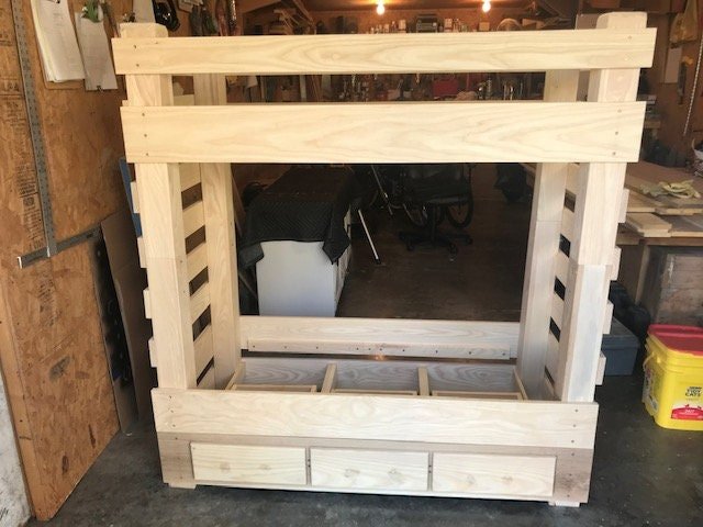 Custom Toddler Bunk Bed with Storage Drawers, detail 5