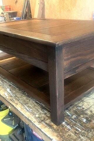Custom Hardwood Puzzle Table, detail 7